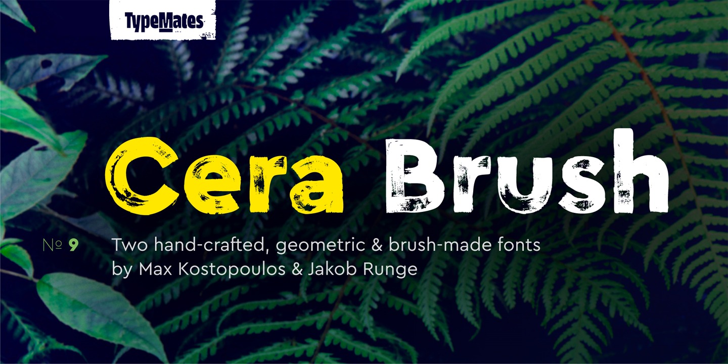 Пример шрифта Cera Brush